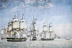 Im Kampf gegen die Barbaresken-Piraten im Mittelmeer beschoss Kriegers Fregatte Najaden 1797 Tripolis