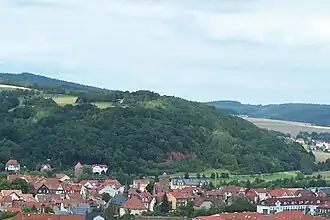 Blick über Vacha zum Siechenberg.