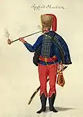 Gemeiner des k.k. Husarenregiments Graf Hadik. 1762