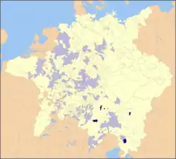 Karte des Hochstiftes Freising im Heiligen Römischen Reich (1648)