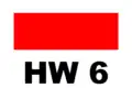 Alternatives Wegzeichen des HW&nbsp;6