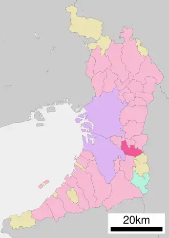 Lage Habikinos in der Präfektur