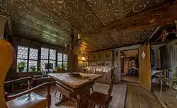 Stube im Siebers Hus, einem Rheintalhaus in Meiningen aus dem 17. Jahrhundert