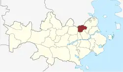 Lage des Kirchspiels Bjerning in der Haderslev Kommune