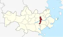 Lage des Haderslev Vor Frue Domsogn in der Haderslev Kommune