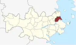 Lage des Vonsbæk Sogn in der Haderslev Kommune