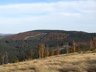 Blick vom Kahleberg im Westen zum Härdler