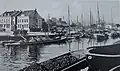 Kohleverladung im Harburger Binnenhafen um 1900