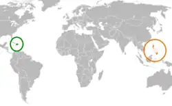 Lage von Haiti und Philippinen