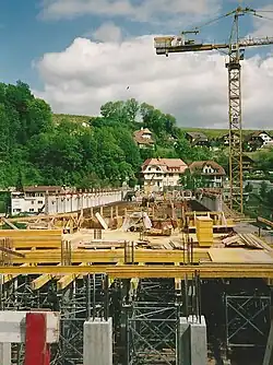 Während der Bauphase (1993)