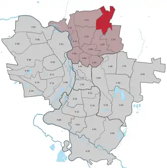 Lage des Stadtteils Tornau (Halle) in Halle (Saale) (anklickbare Karte)