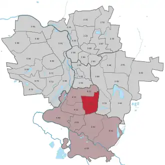 Lage des Stadtteils Damaschkestraße in Halle (Saale) (anklickbare Karte)
