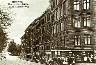 Mietshausbebauung Ecke Wichernsweg, um 1910