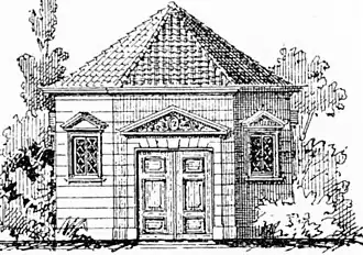 Begräbniskapelle von St. Jacobi, Zeichnung von Julius Faulwasser