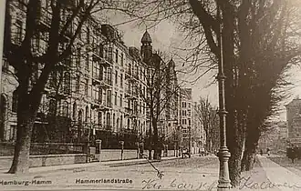 Nordseitige Mietshausbebauung (Hausnr. 57–63), 1912