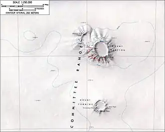 Topografische Karte des Mount Hampton (Maßstab 1:250.000)