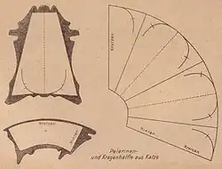 Pelerine mit Kragen aus 7 Fellen (ein Fell und die halbe Pelerine)