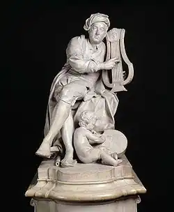 Händel-Denkmal 1738, Vauxhall Gardens London, von Louis-François Roubiliac (heute im Victoria and Albert Museum präsentiert)