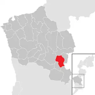 Lage der Gemeinde Hannersdorf im Bezirk Oberwart (anklickbare Karte)