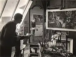 Hanno Edelmann 1959 im Hamburger Atelier