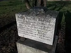 Gedenkstein für Georg Baring