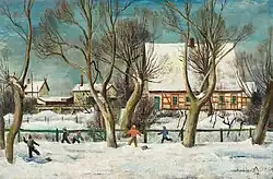 Dorfstraße Ahrenshoop (Das Schulhaus) (1939), Kunstmuseum Ahrenshoop