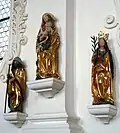 Hl. Koloman, Muttergottes und hl. Apollonia, um 1520, Kirche St. Coloman, Schwangau