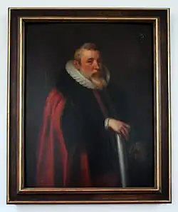 Johann Hardenrath (oben rechts das Wappen derer von Hardenrath)