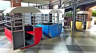 Kabinen der alten Anlage