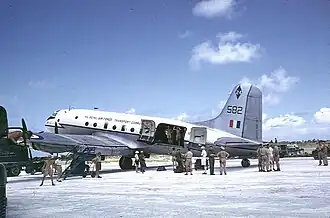 Handley Page Hastings auf Christmas Island 1956
