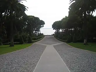 Hauptachse vom Hotel du Cap zum Pavillon Eden Roc