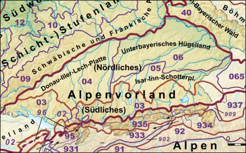 Donau-Ablach-Platten (Alpenvorland und Alpen)