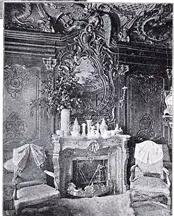 Haus Königsallee&nbsp;13, Kamin mit Spiegel