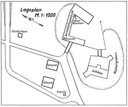 Lageplan der Burganlage Wilbring