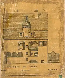 Rechte Seitenfassade