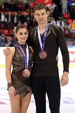 Brandon Frazier mit Haven Denney beim Internationaux de France 2019