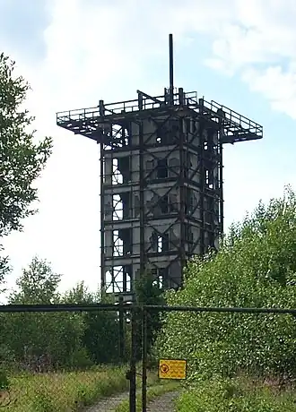 Ruine des Abhörturmes auf dem Großen Rabenberg.