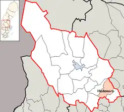 Lage der Gemeinde Hedemora