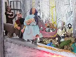 Avantgardistische, von Strafgefangenen gestaltete Krippe in der Jesuitenkirche Heidelberg[58]