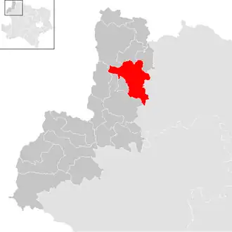 Lage der Gemeinde Heidenreichstein im Bezirk Gmünd (anklickbare Karte)