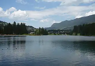 Blick über den südlichen Teil nach Norden zum Damm