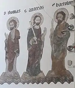 Teil der mittelalterlichen Chorausmalung