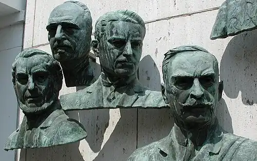 Die vier Europäer Heine, Medin, Wickman, Landsteiner