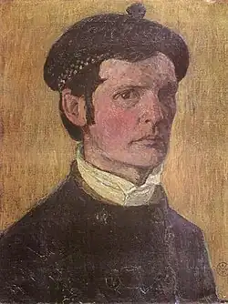 Heinrich Vogeler, Selbstbildnis mit Schottenkappe (1909)