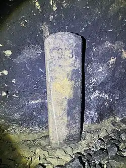 Original Hektometerstein bei KM 3,3