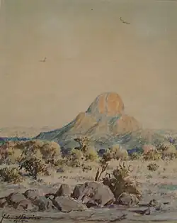 Omaruru-Kuppe (1945, Aquarell)