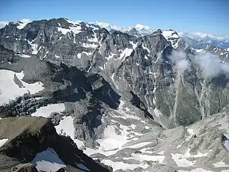 Blick in Richtung Helsenhorn, Mottiscia und Hillehorn