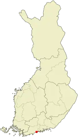 Lage von Helsinki in Finnland