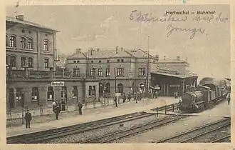 Der Bahnhof Herbesthal um 1900