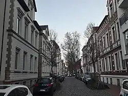 Typische gründerzeitliche Bebauung im Katharinenviertel hier in der Herderstraße